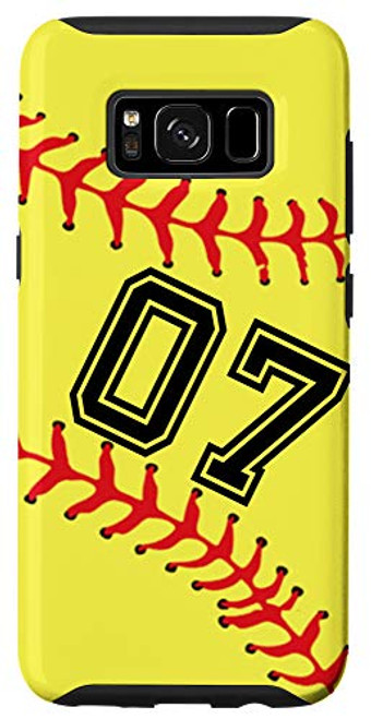 Galaxy S8 Softball Player  07 Jersey No 07 Number Ball Sport Gift Idea Case