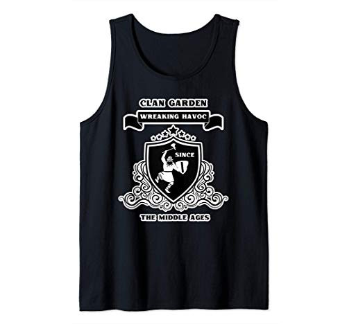 Clan Garden Scottish Kilt Sword Crest Highland Tank Top