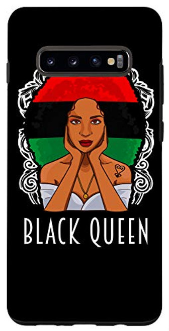 Galaxy S10Plus Black Queen Pan African Flag Red Green Black American Pride Case