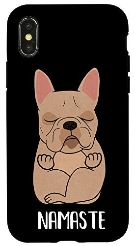 iPhone X/XS French bulldog l dog yoga pose Namaste, Zen Meditation Case