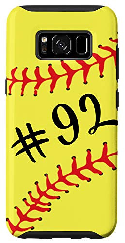Galaxy S8 Softball Player 92 Jersey No  92 Uniform Number Ball Gift Case