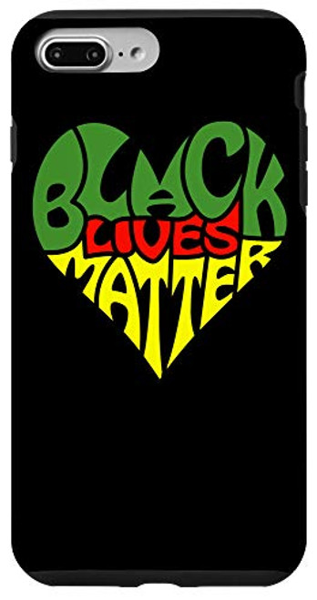 iPhone 7 Plus/8 Plus Black Lives Matter / Heart Graphic Pan African Flag Colors Case