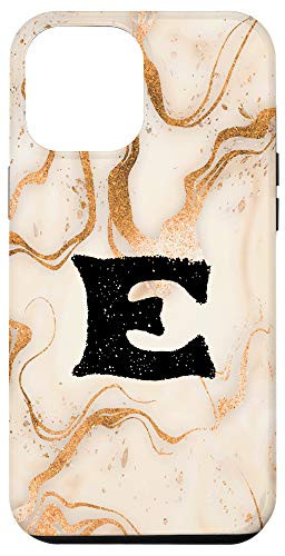iPhone 12 Pro Max Letter E rose pink, initial E black Gifts for girls Case