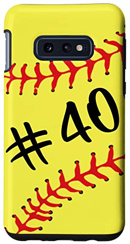 Galaxy S10e Softball Player  40 Jersey Back No 40 Number Sport Gift Case