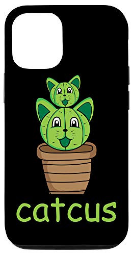 iPhone 12/12 Pro Catcus Funny Cat Cactus Succulent Garden Kitty Animal Lovers Case