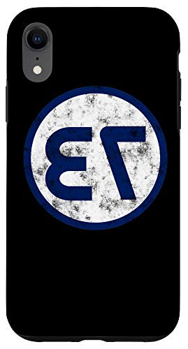 iPhone XR Sheldon Nerdy Number 73 Backwards Mirror Prime Blue Circle Case