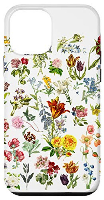 iPhone 12 mini Vintage Botanical Floral Flower Illustration Garden Phone Case iPhone 12 mini Vintage Botanical Floral Flower Illustration Garden Phone Case