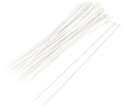 Uxcell Plastic Wire Zip Cable Ties, 290 x 4mm, 100 Pcs, Off White