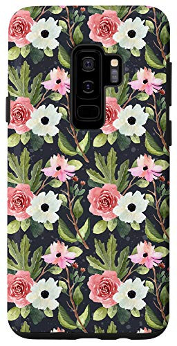 Galaxy S9Plus Roses, White Flowers Bouquet Floral Pattern Botanical Garden Case
