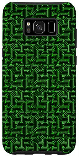 Galaxy S8Plus Drawn Green Electronic Circuit Board Delicate Pattern Design Case