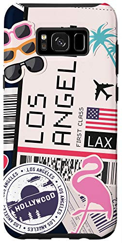 Galaxy S8Plus Trendy Los Angeles Boarding Pass Design L.A. Airline Tags Case