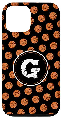 iPhone 12 mini Cute Girls Basketball Monogram Letter G Initial Polka Dot Case