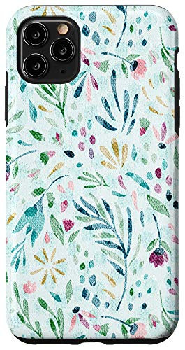 iPhone 11 Pro Max Floral Pattern Mint Flowers Summer Garden Case