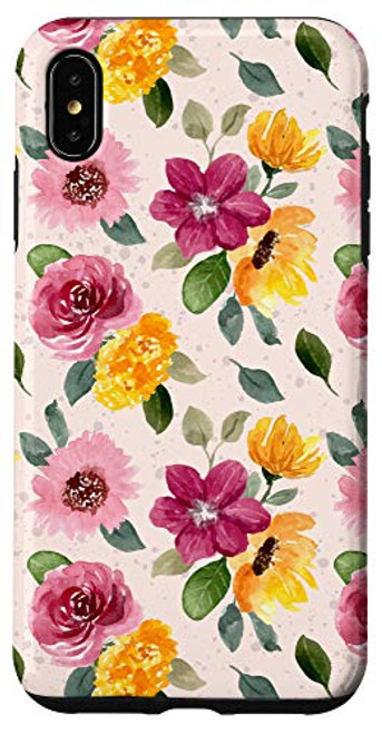 iPhone XS Max Watercolor Flowers Bouquet Floral Pattern Botanical Garden Case iPhone XS Max Watercolor Flowers Bouquet Floral Pattern Botanical Garden Case