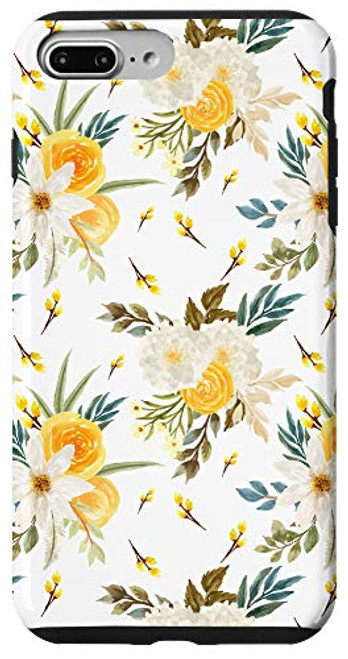 iPhone 7 Plus/8 Plus Yellow white Flowers Bouquet Floral Pattern Botanical Garden Case