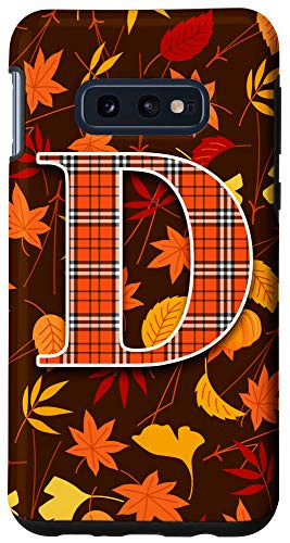 Galaxy S10e Autumn Leaves Letter D Monogram Case
