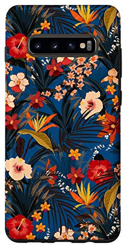 Galaxy S10Plus Trendy Botanical Flowers Garden Floral Print pattern for Flo Case