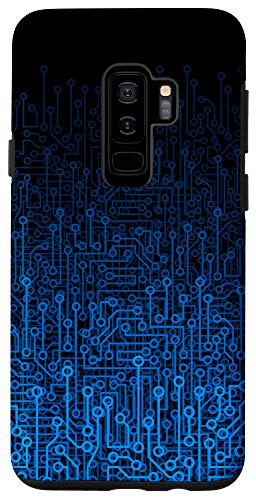 Galaxy S9Plus Computer Circuit Board Sci-fi Gamer Gaming Pattern Blue Case