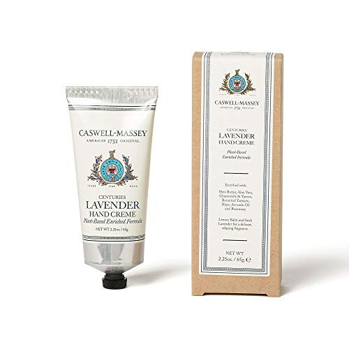 Caswell-Massey Centuries Lavender Hand Creme Travel Lotion  Shea Butter Hand Moisturizer With A Fresh Lavender Scent Luxury Hand Cream, 2.25 oz Hand Lotion for Dry Cracked Hands