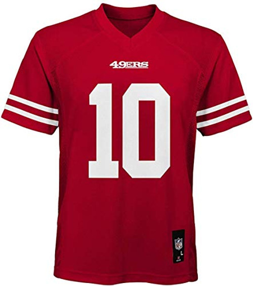 Outerstuff Jimmy Garoppolo San Francisco 49ers NFL Youth 8-20 Red Home Mid-Tier Jersey (Youth Large 14-16)
