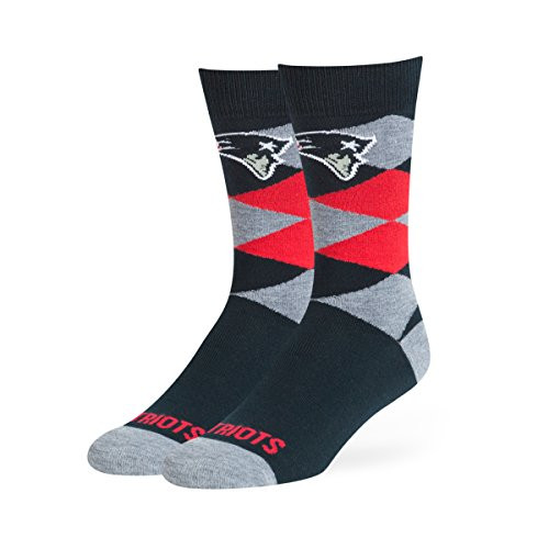 OTS NFL New England Patriots Men's Blaine Dress Sock, Team Color, Large OTS NFL New England Patriots Men's Blaine Dress Sock, Team Color, Large