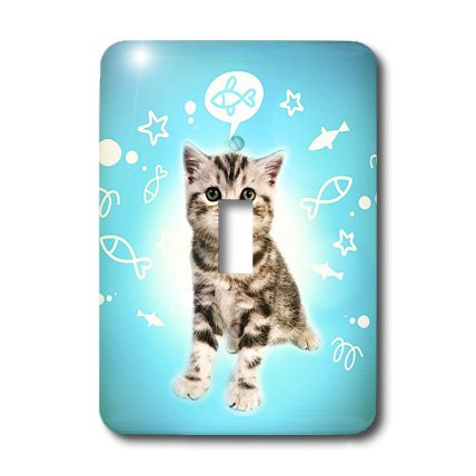 3dRose lsp_51562_1  A Kitten Can Dream Single Toggle Switch