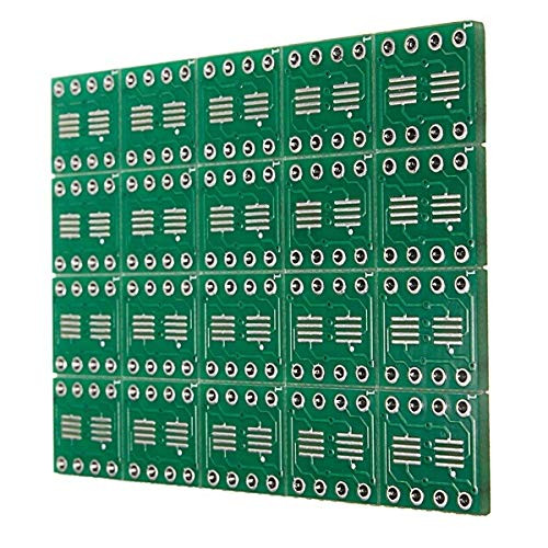 KEMEILIAN Widely Used Electronic Circuit 20 PCS SOP8 SO8 SOIC8 SMD to DIP8 Adapter PCB Board Converter Twofold Slope 0.65mm/1.27mm Durable
