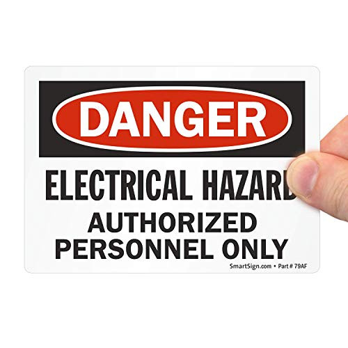 SmartSign - U9-1742-ND_3.5x5 "Danger - Electrical Hazard, Authorized Personnel Only" Label - 3.5" x 5" Laminated Vinyl Black/Red on White SmartSign - U9-1742-ND_3.5x5 "Danger - Electrical Hazard, Authorized Personnel Only" Label - 3.5" x 5" Laminated Vinyl Black/Red on White
