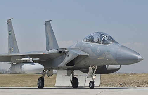 Posterazzi PSTGCA100562M A Royal Saudi Force F-15 During Exercise Anatolian Eagle at Albacete Air Base Spain Poster Print, 17 x 11
