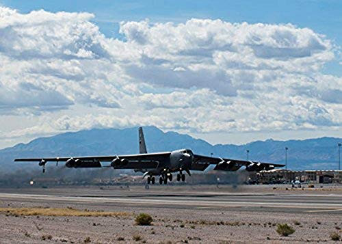 Posterazzi Poster Print Collection a B-52 Stratofortress Takes Off from Nellis Air Force Base Stocktrek Images, (17 x 11), Multicolored