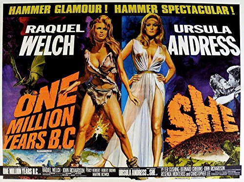Posterazzi One Million Years B.C. 1966 She 1965 From Left: Raquel Welch Ursula Andress Us Lobbycard Movie Masterprint Poster Print, (14 x 11) Posterazzi One Million Years B.C. 1966 She 1965 From Left: Raquel Welch Ursula Andress Us Lobbycard Movie Masterprint Poster Print, (14 x 11)