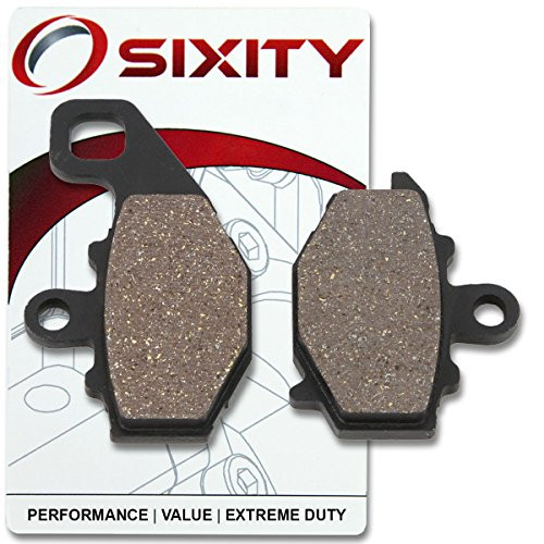 Sixity Rear Organic Brake Pads 2003-2004 for Kawasaki ZX636 Ninja ZX-6R Set Full Kit B1 B2 Complete