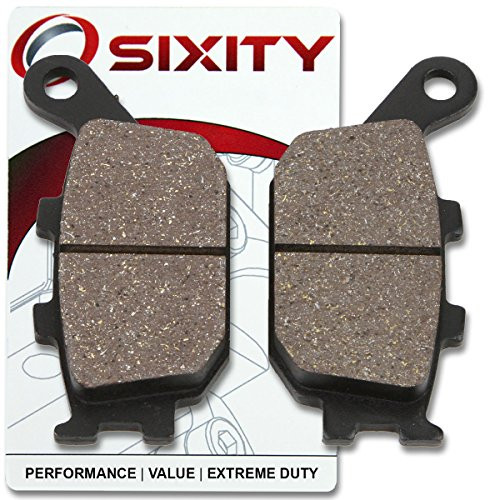 Sixity Rear Organic Brake Pads 2008-2009 for Yamaha YZF-R6 Set Full Kit X Y Z A B 310mm Rotor Complete
