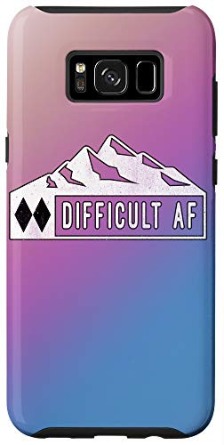 Galaxy S8Plus Difficult AF Ski Skier Snowboard Mountain Marker Case