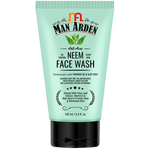 Man Arden Anti Acne Neem Face Wash - For Oil Control And Clear Skin - Infused With Olive Extract, Vitamin E And Aloe Vera, 100ml Man Arden Anti Acne Neem Face Wash - For Oil Control And Clear Skin - Infused With Olive Extract, Vitamin E And Aloe Vera, 100ml