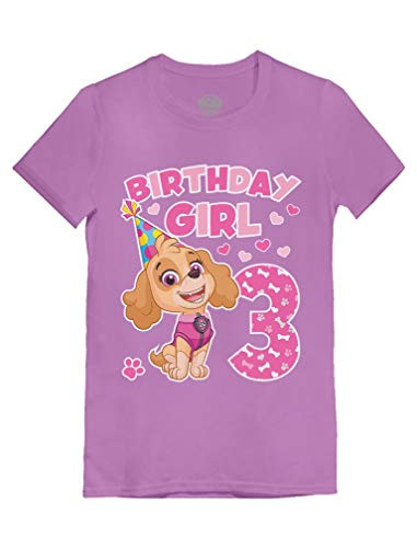 Birthday Girl Shirt Paw Patrol Skye 3rd Birthday Infant Girls' Fitted T-Shirt 4T Lavender