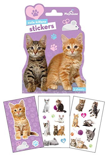 Playhouse Pretty Kitties Shaped Pack of Three Sticker Sheets
