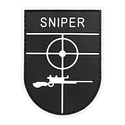 Morton Home Glow in The Dark 3D PVC Sniper Scope Crosshair SWAT Black Ops Tactical Morale Badge Rubber Patch (White)