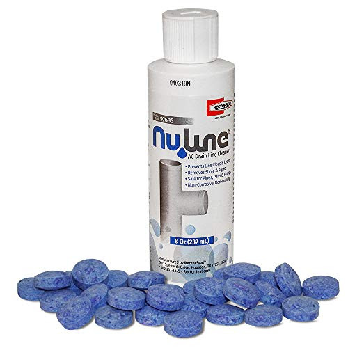 Fast Shipping (1)-Pack NuLine HVAC Condensate 8 Ounce Nu-Line Drain Cleaner Plus (30) PT-200 Pan Tablets