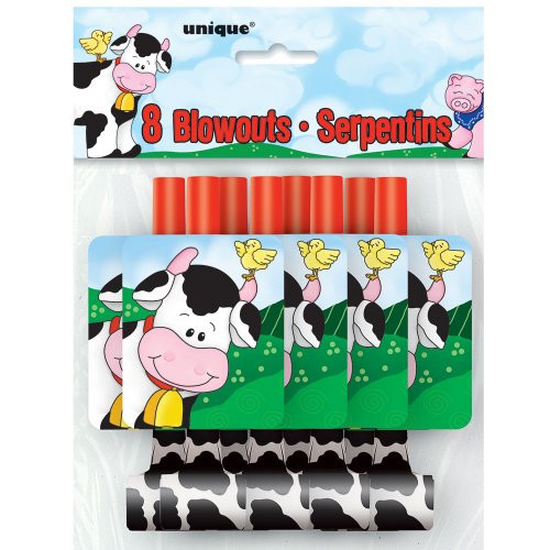 Farm Party Blowers, 8ct Farm Party Blowers, 8ct