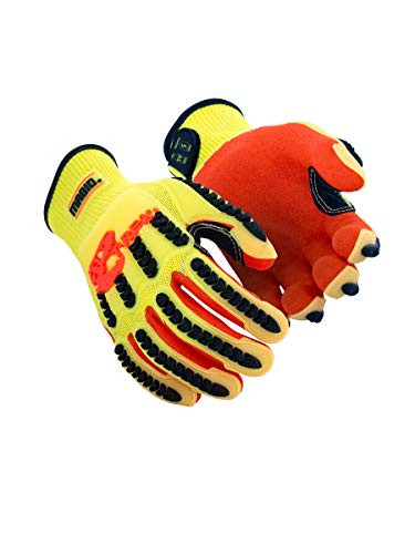 Magid Glove  and  Safety Multipurpose Impact Glove , Yellow Shell - Yellow TPR - Orange Hyperon Grip , 9/L - TRX540L
