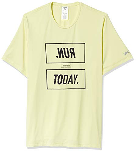 Reebok One Series Running Short Sleeve Tee, Lemon Glow, L