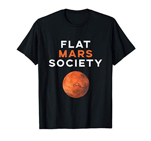 Flat Mars Society Retro Red Planet Gift T-Shirt