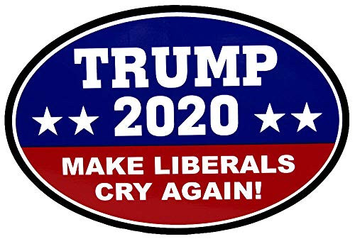 K's Novelties Wholesale Lot of 6 Trump 2020 Make Liberals Cry Again RWB Oval Bumper Sticker K's Novelties Wholesale Lot of 6 Trump 2020 Make Liberals Cry Again RWB Oval Bumper Sticker