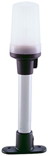 Perko 1301DP0CHR Fixed-Mount White All-Round Light - 8.5" Height with Black Polymer Base