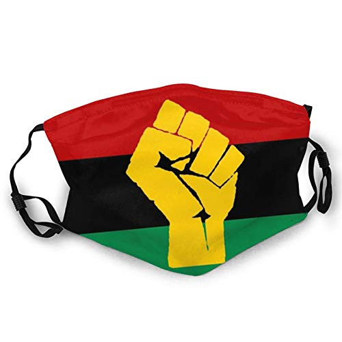 Black Power PAN Unisex Adult Anti Dust Face Mask Reusable Black Mouth Masks Black