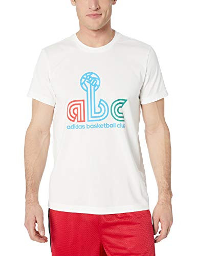 adidas Men's ABC Hand Graphic Tee, White, Small