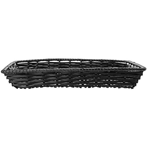 HUBERT Black Basket Rectangular - 18"L x 12"W x 2 1/2"D