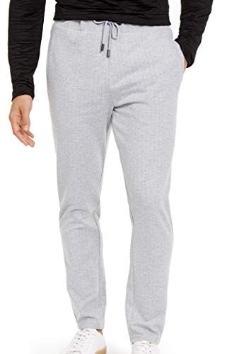 Alfani Mens Sweatpants Stripe Knit Drawstring Stretch Gray XL