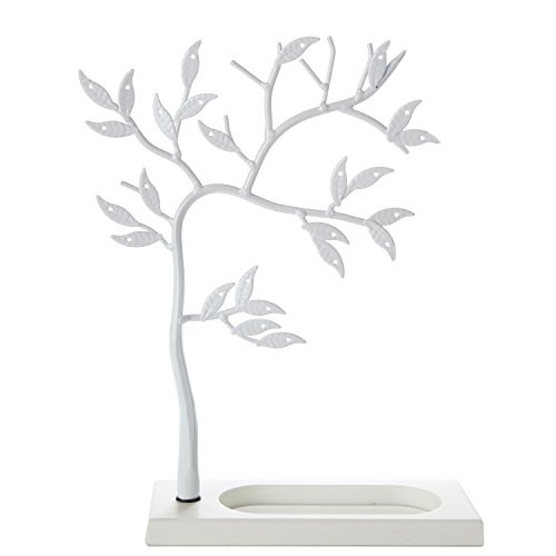 LilGift Jewelry Organizer, Jewelry Tree, Jewelry Organizer for Hanging Necklaces, Bracelets and Earrings - Metal Jewelry Holder, Necklace Holder, Jewelry Storage for Women (White Tree) LilGift Jewelry Organizer, Jewelry Tree, Jewelry Organizer for Hanging Necklaces, Bracelets and Earrings - Metal Jewelry Holder, Necklace Holder, Jewelry Storage for Women (White Tree)